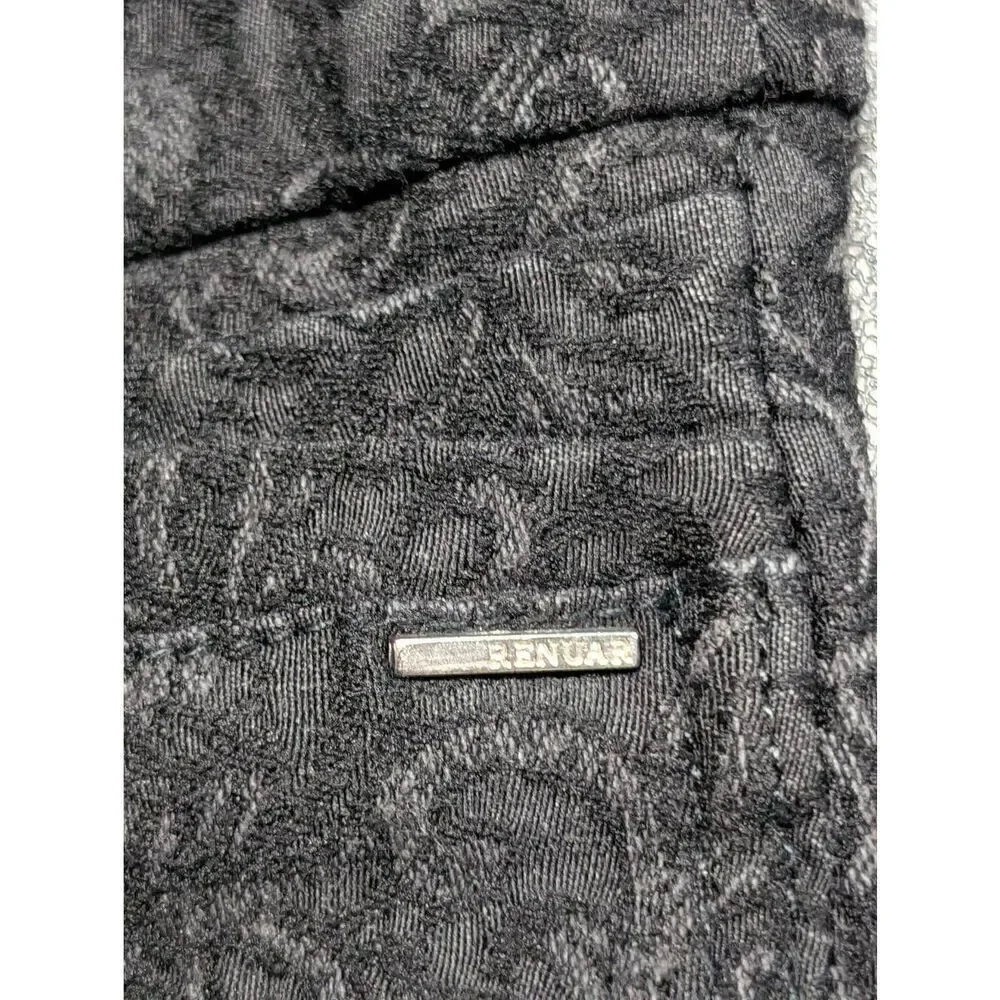 Renuar  Pull-On Stretch Black Grey Pockets Pants Women's 6